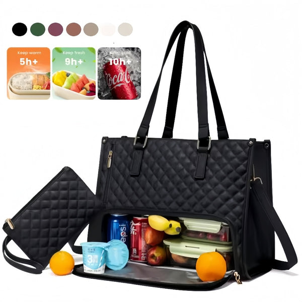 Convenient Commute New Lunch Bag Women's Insulated Lunch Box Women's Leak-proof Large Purse Diagonal Computer Storage b673f29b-8a39-4773-975b-b11e1aa4f3bd