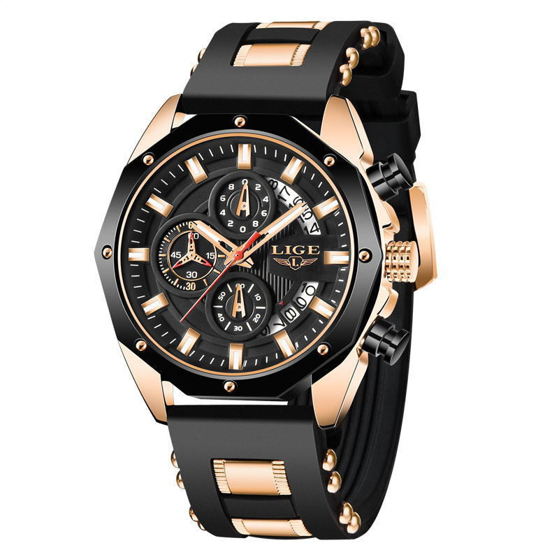 Fashion Mens Watches Top Brand Luxury Silicone Sport Watch Men Quartz Date Clock Waterproof Wristwatch Chronograph b6f916f1-7bb7-455f-8be4-492ebd95ec87