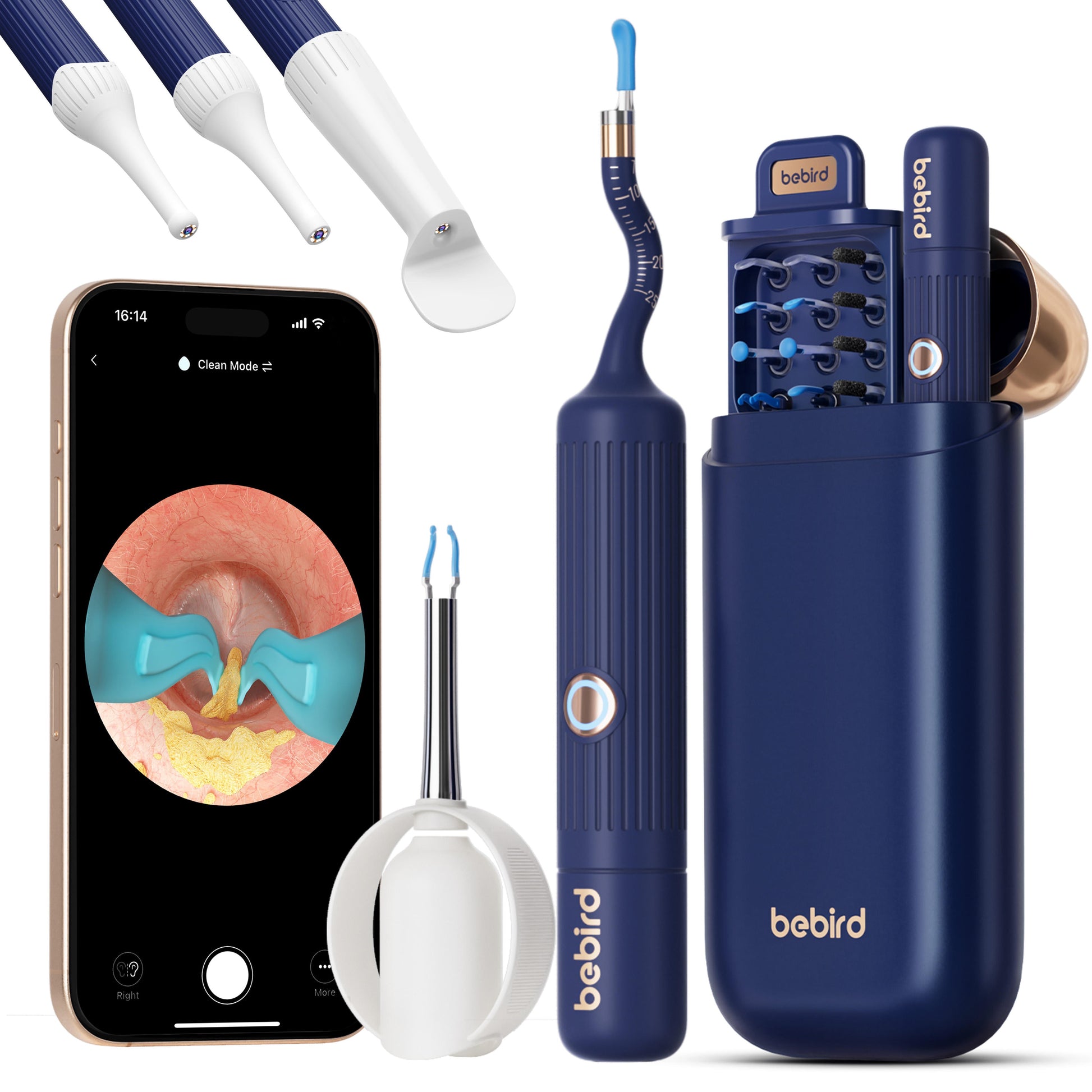 Bebird EarSight Plus Earwax Removal Tool Ear Canal Cleaner, Equipped With A Camera For Ear Nose Throat Examination. - NOMAN STORE LLC