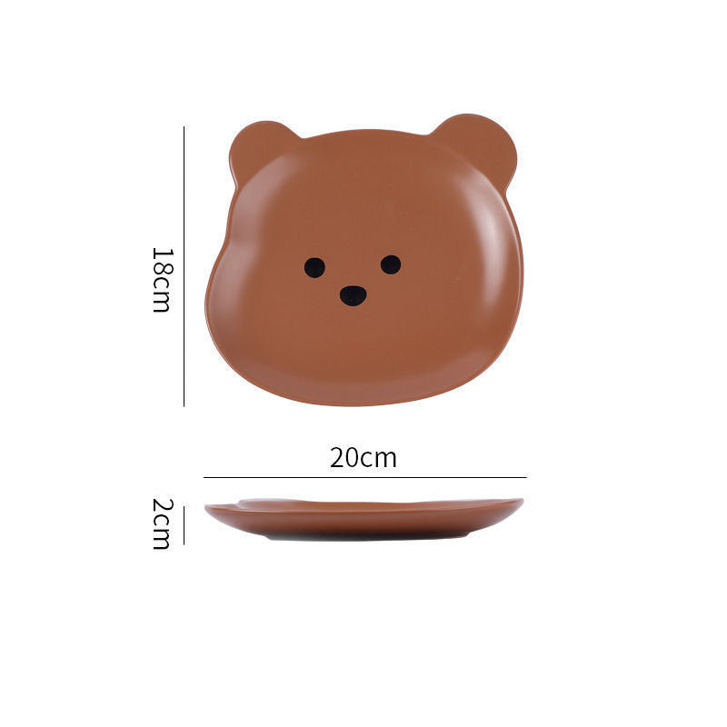 Home Cartoon Cute Bear-shaped Dinner Plate b7ed437f-97fe-4832-a547-5d2ed86a15e4