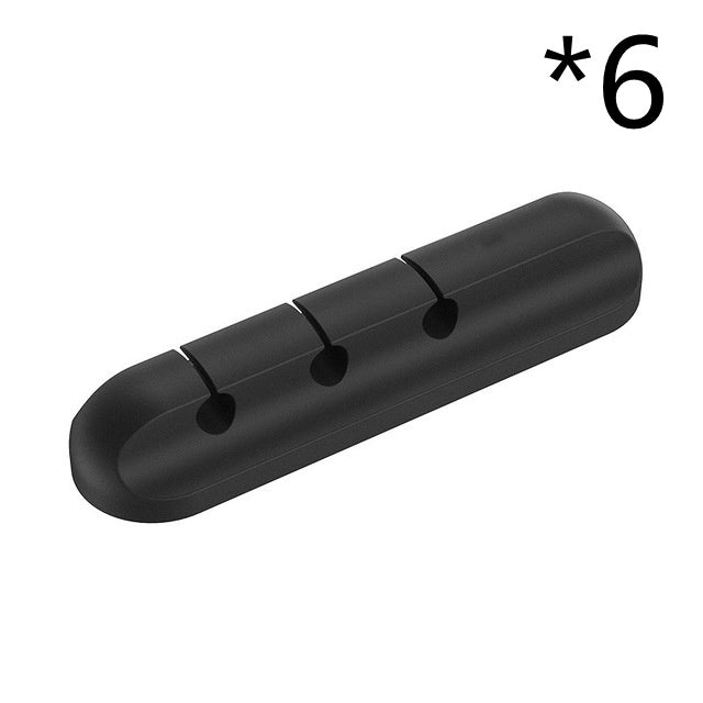 Silicone USB Cable Winder Desktop Cable Organizer Management Multipurpose Clips Cables Protector For Wired Headphones b968432c-1dfe-48e7-90ba-612cb430dfb7