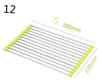 Folding Kitchen Drain Sink Rack Stainless Steel bbce4c64-9322-48c7-9258-fdca2c796499