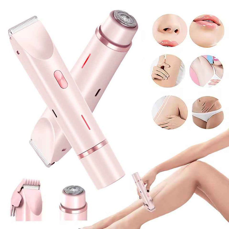 2 In 1 Hair Remover Women's Double Head Shaver Private Pubic Hair Trimmer Electric Razor Wet Dry Electric Body Hair bc132b07-846d-408b-885b-19e2011ff57a