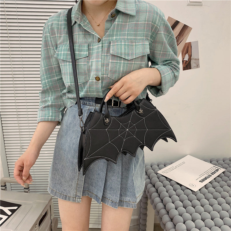 Halloween Spider Web Shape Shoulder Bags Personality Batgirl Tide Pu Handbags Fashoin Messenger Crossbody Bag bef7935d-c9a1-44cc-96b3-4b9ea26f1379