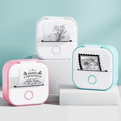 Portable Mini Thermal Label Printer Home Photo Printer Student Wrong Question Printer Bluetooth-compatible Mini Label Printer Price Tag - NOMAN STORE LLC