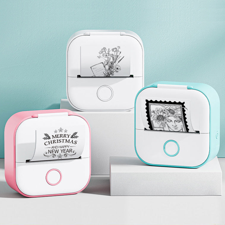 Portable Mini Thermal Label Printer Home Photo Printer Student Wrong Question Printer Bluetooth-compatible Mini Label Printer Price Tag bfba3fab-0913-4176-bacf-911ce3c07b4b