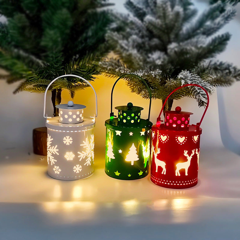 Christmas Candle Lights LED Small Lanterns Wind Lights Electronic Candles Nordic Style Creative Holiday Decoration Decorations - NOMAN STORE LLC