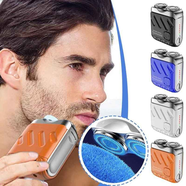 Portable Rotary Dual Ring Electric Shaver Men Travel Mini Shaver Double Floating Magnetic Blade Head Rechargeable Pocket Razors c4ae9048-676b-44b5-8b89-f012e624d83c