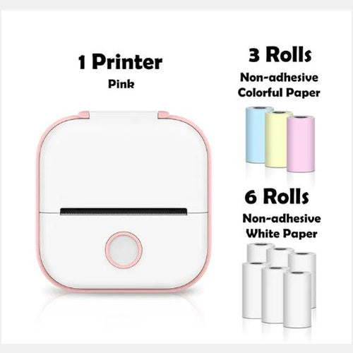 Portable Mini Thermal Label Printer Home Photo Printer Student Wrong Question Printer Bluetooth-compatible Mini Label Printer Price Tag c512a409-0749-4039-ad9c-83ef3417cab0