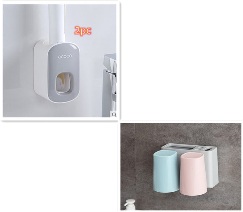 Wall Mounted Automatic Toothpaste Holder Bathroom Accessories Set Dispenser c96bef6a-f728-4e76-b2e4-075227cc68de