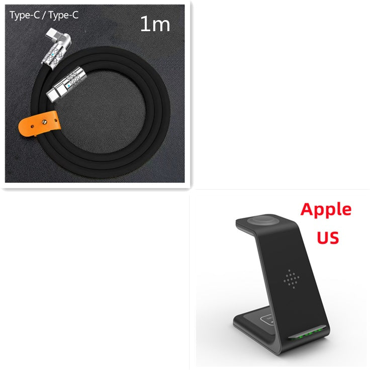 3 In 1 Fast Charging Station Wireless Charger Stand Wireless Quick Charge Dock For Phone Holder ca0149c4-f0e3-419a-bfb0-d1e4a7f294c0