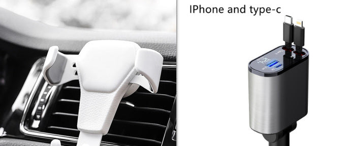 Metal Car Charger 100W Super Fast Charging Car Cigarette Lighter USB And TYPE-C Adapter - NOMAN STORE LLC
