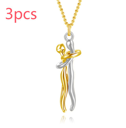 Love Hug Necklace Unisex Men Women Couple Jewelry Simple Temperament Clavicle Chain Valentines Day Lover Gift cb72ce14-0e03-4e3e-a732-071493dee33d