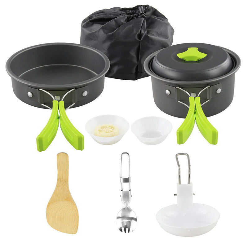 Camping Cookware Kit Outdoor Cooking Set Aluminum Equipment Outdoor Pot Travel Tableware Kitchen Hiking Picnic BBQ cc8f6909-c896-4736-9d16-2f659892af05