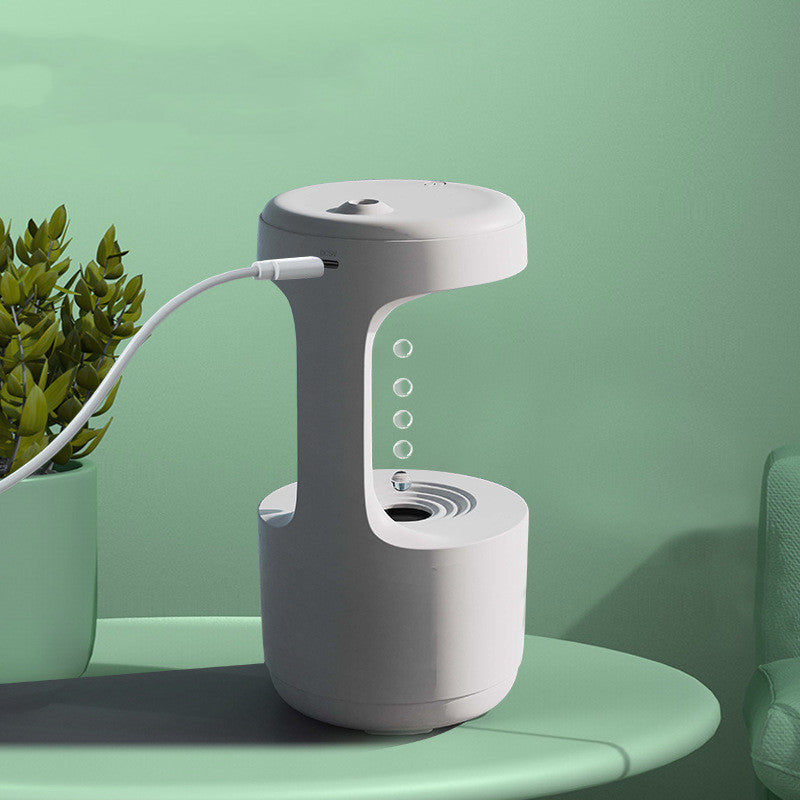 Bedroom Anti-Gravity Humidifier With Clock Water Drop Backflow Aroma Diffuser Large Capacity Office Bedroom Mute Heavy Fog Household Sprayer - NOMAN STORE LLC