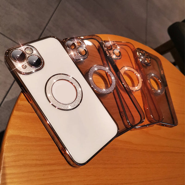 Electroplating Soft Diamond Ring Phone Case Drill Leakage Standard Mobile Phone Case Lens Film cfe61eb7-45c9-450e-8a89-62ae197c1dd3