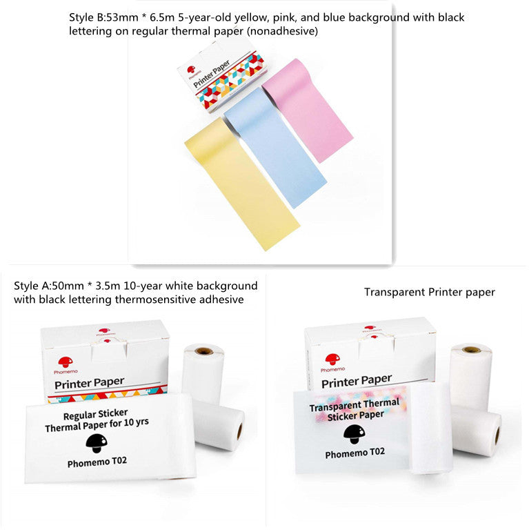 Portable Mini Thermal Label Printer Home Photo Printer Student Wrong Question Printer Bluetooth-compatible Mini Label Printer Price Tag d072f103-386b-4294-8aac-d65d331460ef