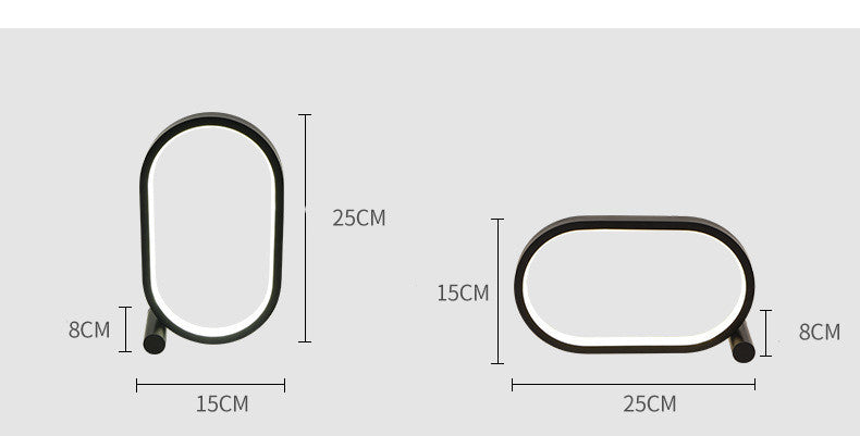 Usb Plug-In Lamp Oval Acrylic Lamp Touch Control Dimmable Modern Simple Creative Night Lamp Bedside Reading Lamp Desk Table Led d0c0345e-aece-4b71-a295-b593b741ae65