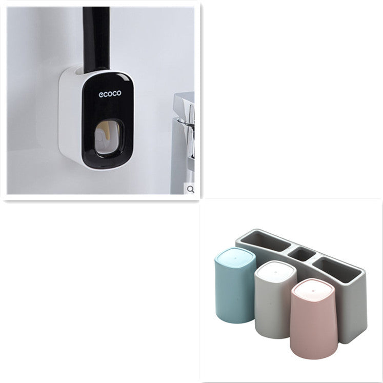 Wall Mounted Automatic Toothpaste Holder Bathroom Accessories Set Dispenser d10b8efb-6e66-4a3d-993a-1e18fc610e7e