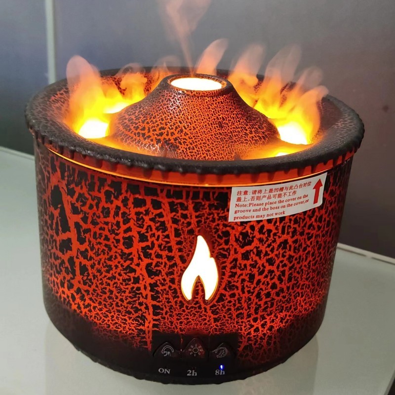 New Creative Ultrasonic Essential Oil Humidifier Volcano Aromatherapy Machine Spray Jellyfish Air Flame Humidifier Diffuser d416ffc2-3b4c-4494-99e8-731a6a5e2ac7