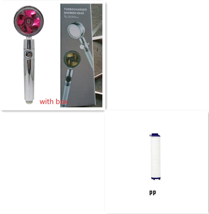 Shower Head Water Saving Flow 360 Degrees Rotating With Small Fan ABS Rain High Pressure Spray Nozzle Bathroom Accessories d4dd3ce3-96af-413d-8b58-95ce58fafe63