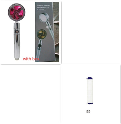 Shower Head Water Saving Flow 360 Degrees Rotating With Small Fan ABS Rain High Pressure Spray Nozzle Bathroom Accessories d4dd3ce3-96af-413d-8b58-95ce58fafe63