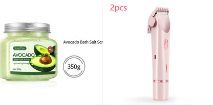 2 In 1 Hair Remover Women's Double Head Shaver Private Pubic Hair Trimmer Electric Razor Wet Dry Electric Body Hair - NOMAN STORE LLC