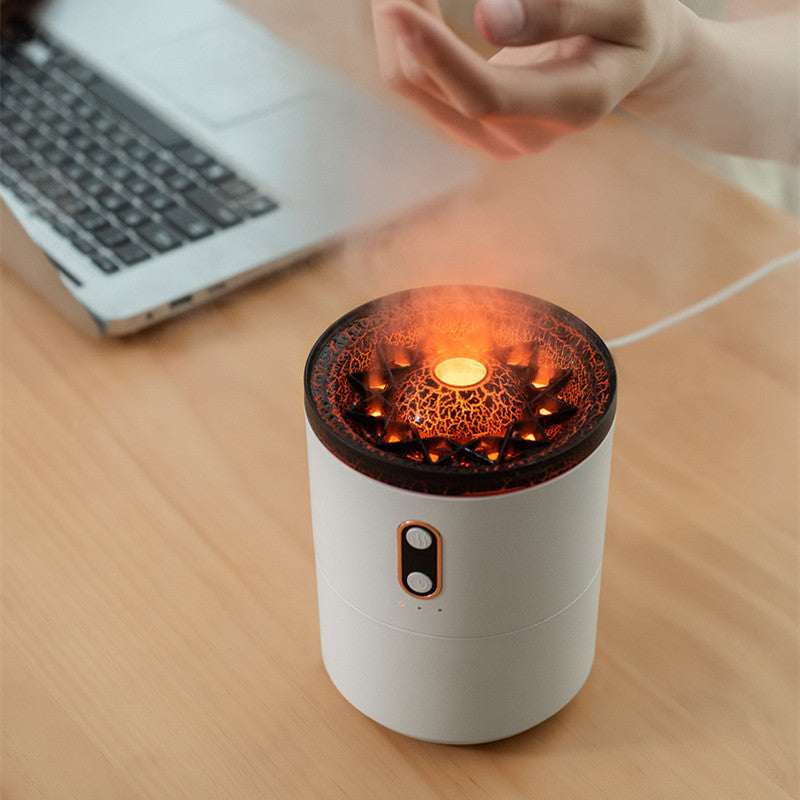 New Creative Ultrasonic Essential Oil Humidifier Volcano Aromatherapy Machine Spray Jellyfish Air Flame Humidifier Diffuser d6a80f56-a6a6-4f6c-b011-95317500c69c