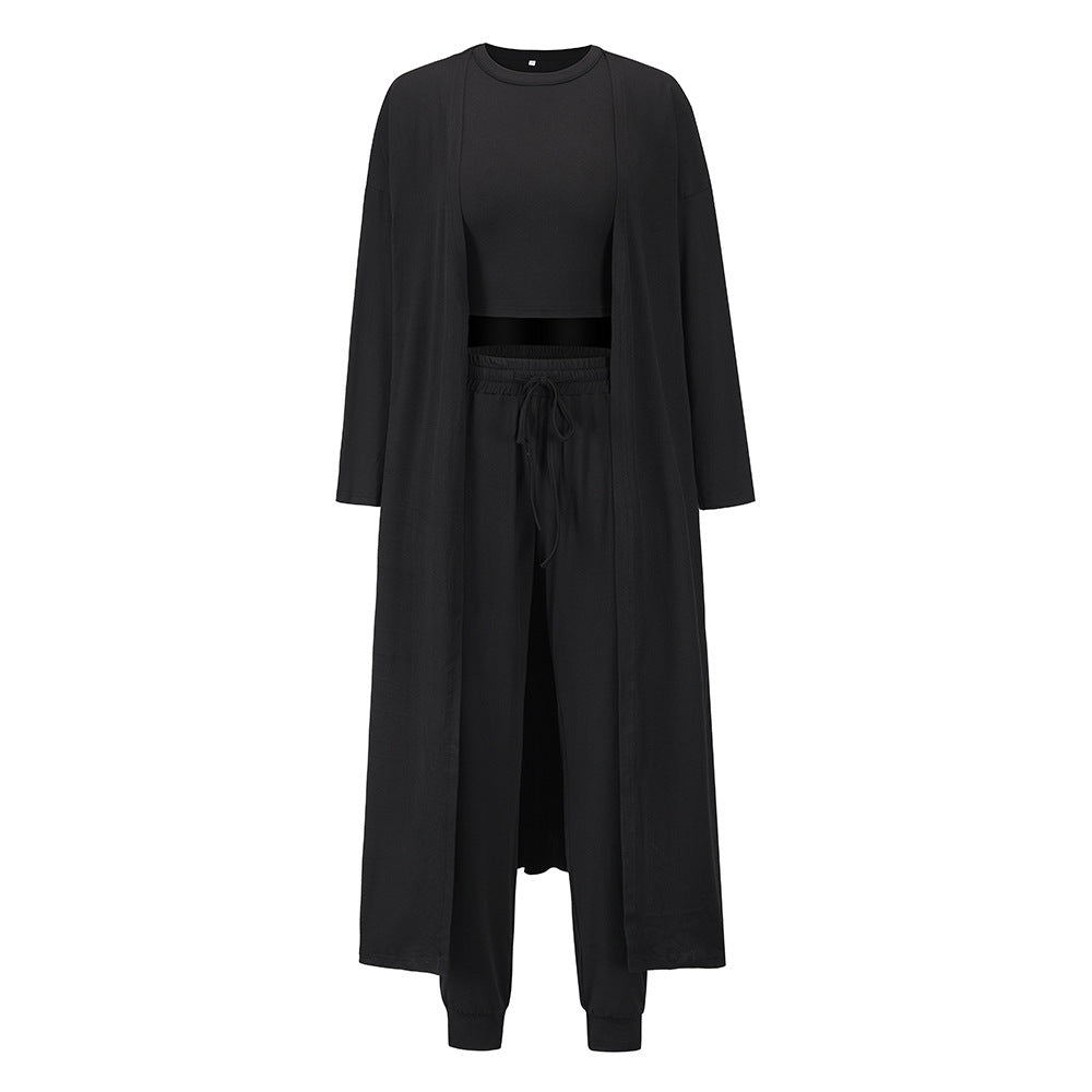 Women's Knitted Slim-fit Temperament Vest And Trousers Sports Suit - NOMAN STORE LLC