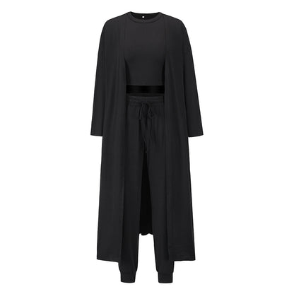 Women's Knitted Slim-fit Temperament Vest And Trousers Sports Suit - NOMAN STORE LLC