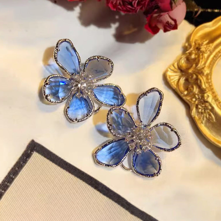 Women's European And American Exaggerated Crystal Flower Earrings d87ac418-9322-4d6f-8b3c-b8ed235a9062