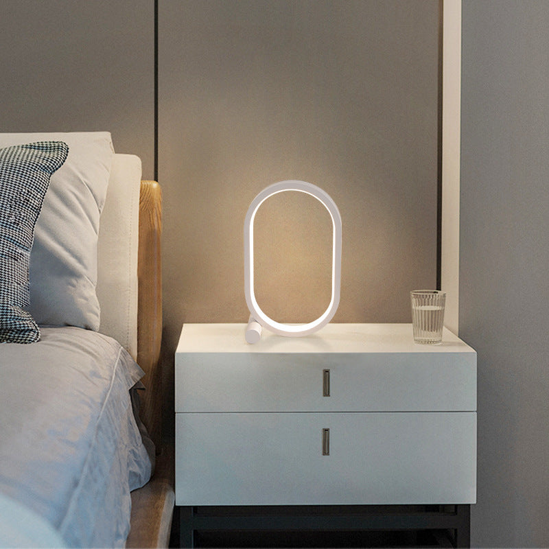 Usb Plug-In Lamp Oval Acrylic Lamp Touch Control Dimmable Modern Simple Creative Night Lamp Bedside Reading Lamp Desk Table Led d882eef8-6f6c-43d0-9532-031e232ee48c