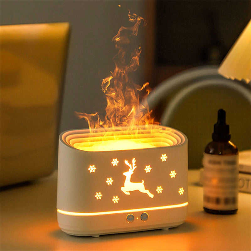 Elk Flame Humidifier Diffuser Mute Household Atmosphere Lamp Christmas Home Decorations db77e20f-196a-4ae9-ae11-2952fbbf8392