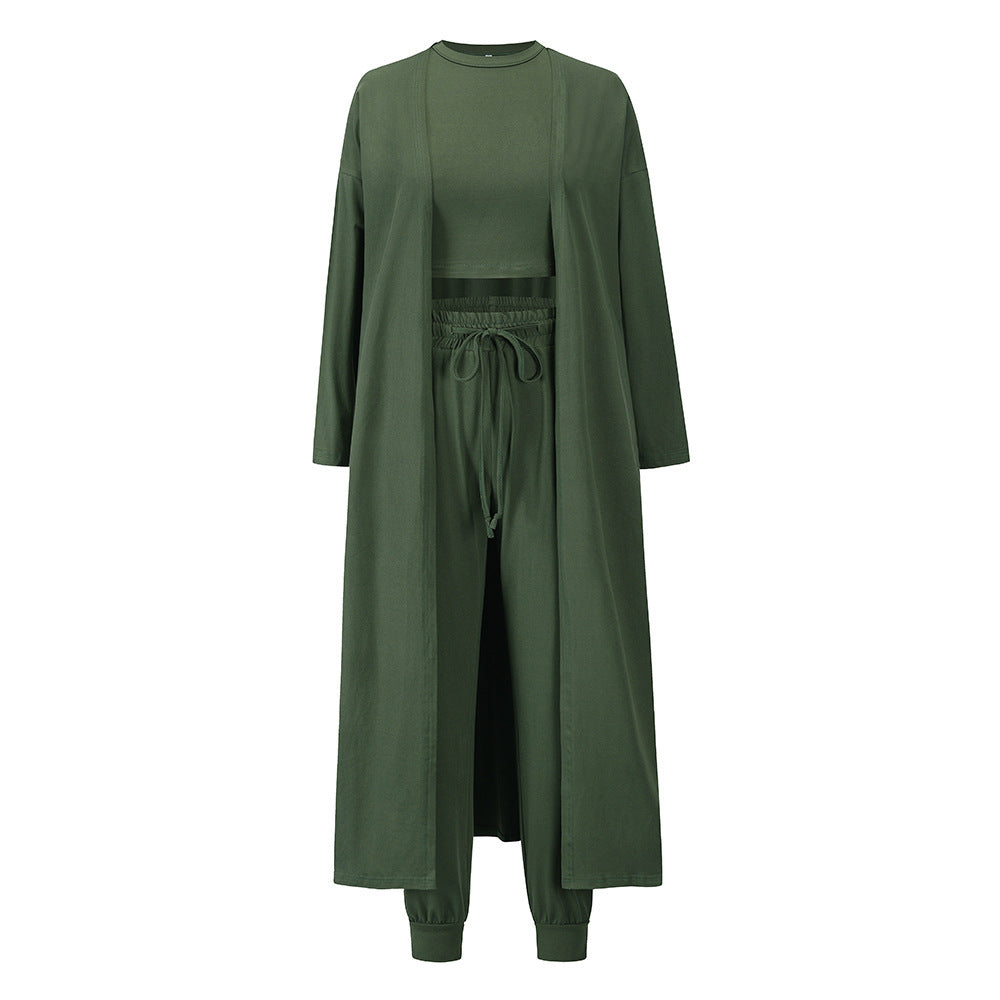 Women's Knitted Slim-fit Temperament Vest And Trousers Sports Suit - NOMAN STORE LLC