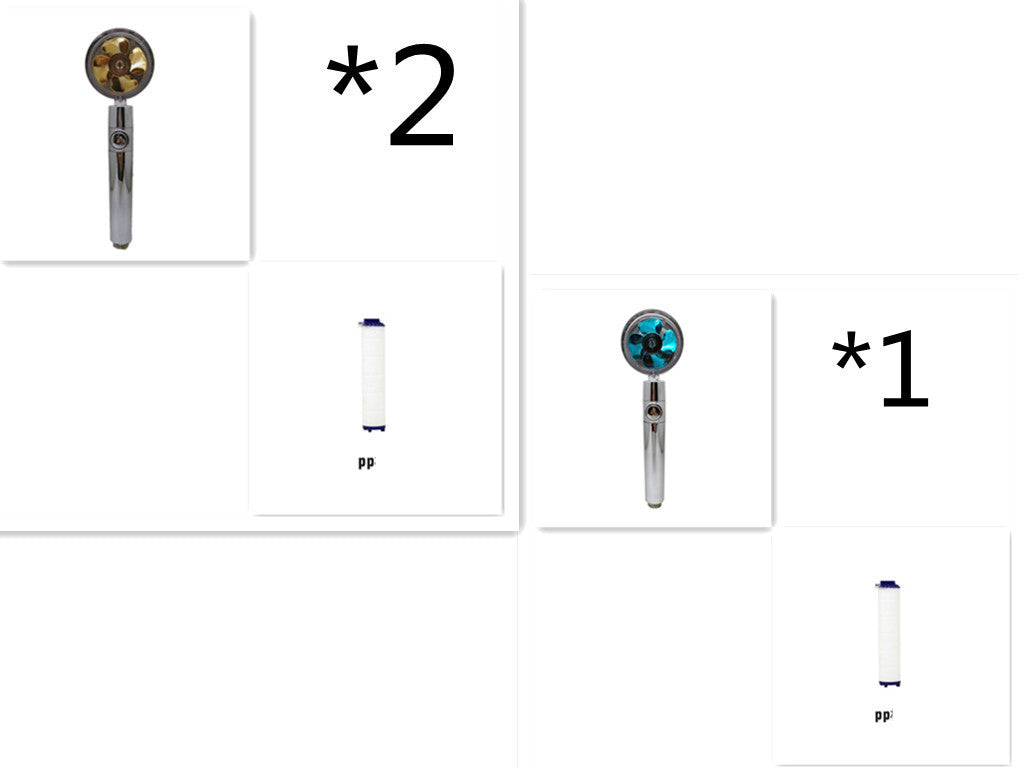 Shower Head Water Saving Flow 360 Degrees Rotating With Small Fan ABS Rain High Pressure Spray Nozzle Bathroom Accessories e27701d5-91af-4417-997c-035f8fba4150