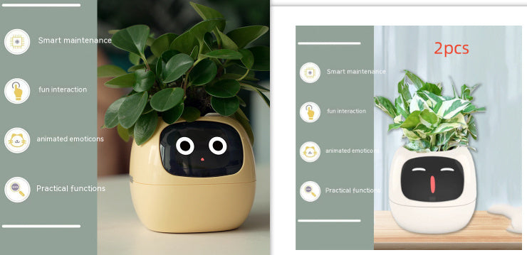Smart Planter Endless Fun Over 49 Rich Expressions 7 Smart Sensors And AI Chips Make Raising Plants Easy And Fun - NOMAN STORE LLC