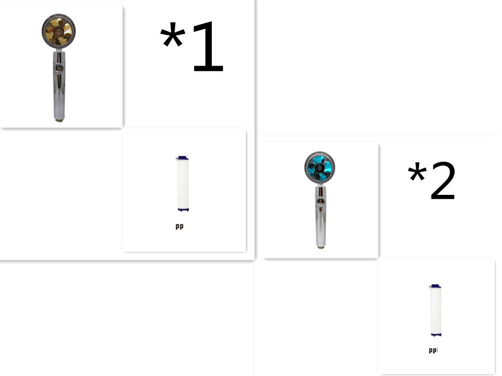 Shower Head Water Saving Flow 360 Degrees Rotating With Small Fan ABS Rain High Pressure Spray Nozzle Bathroom Accessories e3aa1485-24fa-4f85-acb4-d4af5aa41e07
