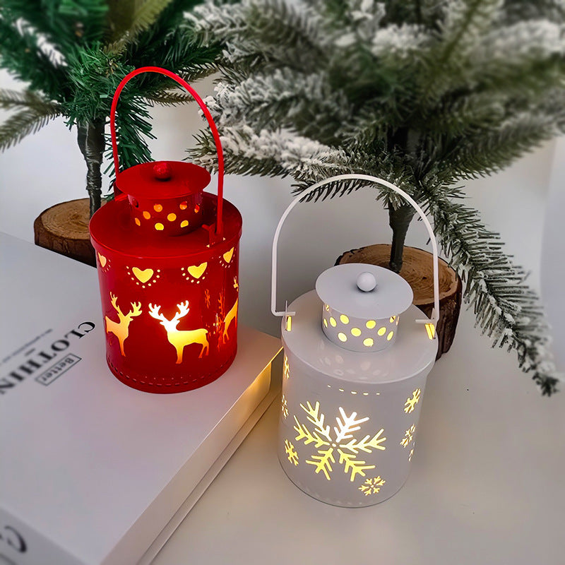 Christmas Candle Lights LED Small Lanterns Wind Lights Electronic Candles Nordic Style Creative Holiday Decoration Decorations - NOMAN STORE LLC