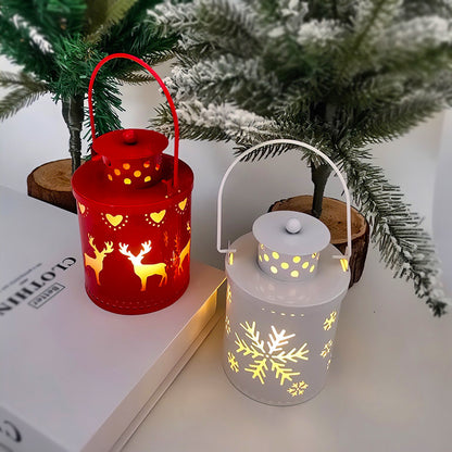 Christmas Candle Lights LED Small Lanterns Wind Lights Electronic Candles Nordic Style Creative Holiday Decoration Decorations - NOMAN STORE LLC