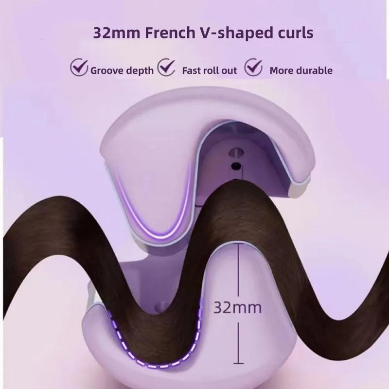 Hair Curling Iron 32mm Deep Wave Hair Curler 4 Temperature Adjustable Fast Heating Crimping Iron Styler Wand For All Hair Style e4bbcdfa-195e-4e38-9f9c-a028451184b6