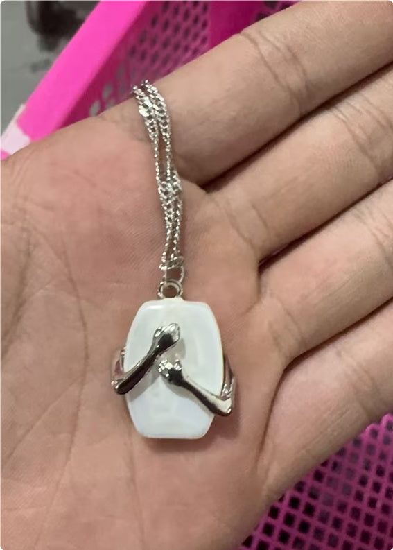 Unique Square Baroque Pearl Couple Pendant Necklace Valentines Day Lover Gift Party Jewelry e4c790e7-2170-46da-bf3e-ada15b083448
