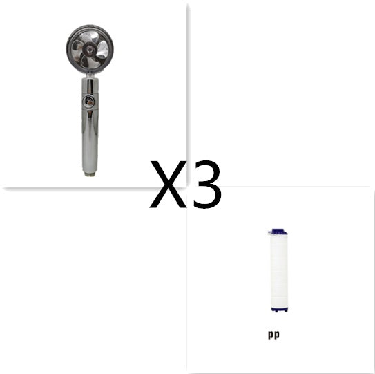 Shower Head Water Saving Flow 360 Degrees Rotating With Small Fan ABS Rain High Pressure Spray Nozzle Bathroom Accessories e9b0da63-d03c-4530-9323-2d7cfd1f2adc