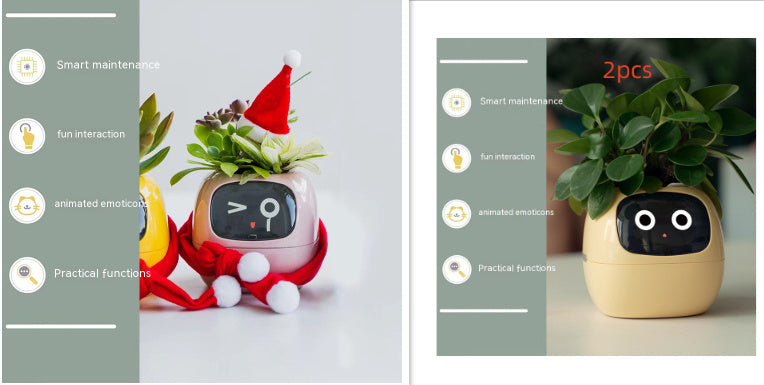 Smart Planter Endless Fun Over 49 Rich Expressions 7 Smart Sensors And AI Chips Make Raising Plants Easy And Fun - NOMAN STORE LLC
