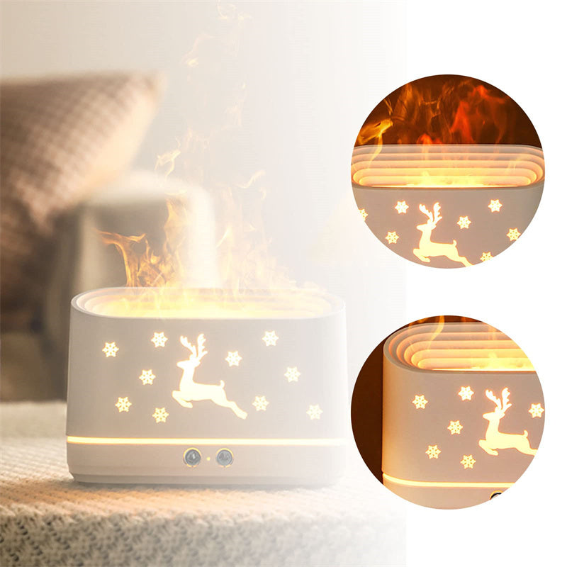 Elk Flame Humidifier Diffuser Mute Household Atmosphere Lamp Christmas Home Decorations ecbc5c11-5d08-48a8-b3bb-6ea685b3beb6