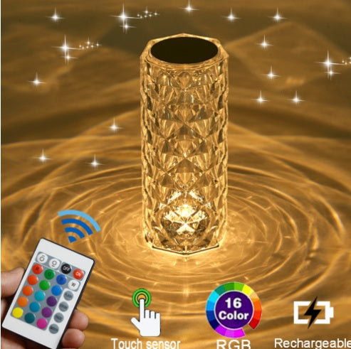 Creative Crystal Diamond Table Lamp Rechargeable Acrylic Bedroom Bedside eda5e44f-1147-4474-9ed6-aeda6a77d6ea