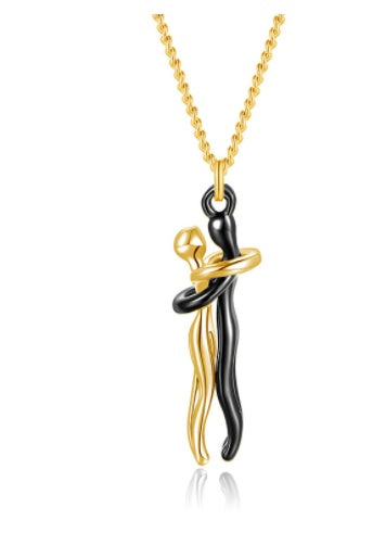 Love Hug Necklace Unisex Men Women Couple Jewelry Simple Temperament Clavicle Chain Valentines Day Lover Gift ee3b4752-c12d-4669-ad88-49d6083e0308