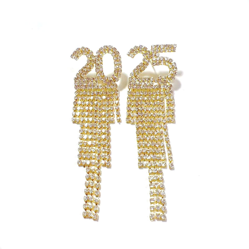 2025 Digital Rhinestone Letter Earrings For New Year Pendant Earrings Women's Festival Copper Inlaid Rhinestone Fashion Earrings Party Gift eec3ef8a-a924-4803-b1fc-8d93f6da13e8
