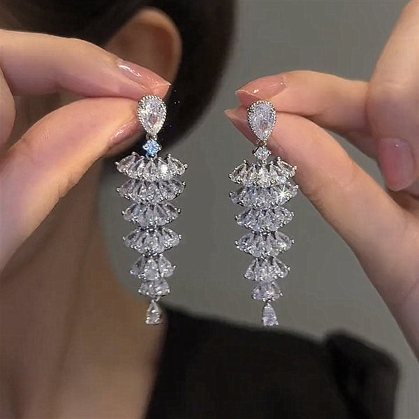 Sparkling Zircon Christmas Tree Drop Earrings For Women Trendy Xmas Tree Plant Dangle Earrings New Year Festival Party Jewelry f008bf58-f7b0-480f-b191-e9ea6f05a68d