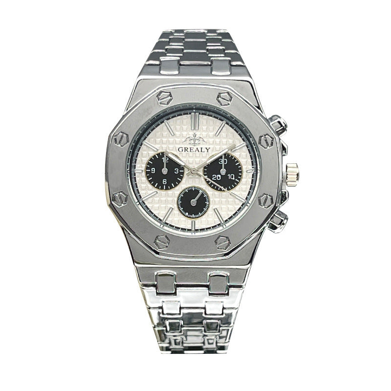 Fashion Men's And Women's Same Steel Belt Quartz With Calendar Waterproof Couple's Watch f10702b9-f223-4569-8251-657784b9729d