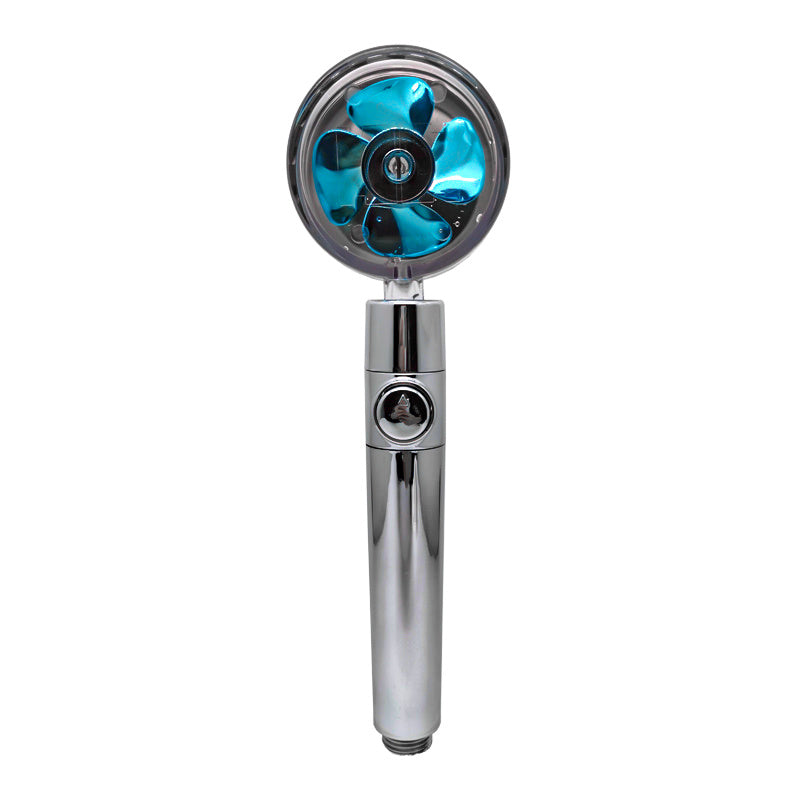 Shower Head Water Saving Flow 360 Degrees Rotating With Small Fan ABS Rain High Pressure Spray Nozzle Bathroom Accessories - NOMAN STORE LLC